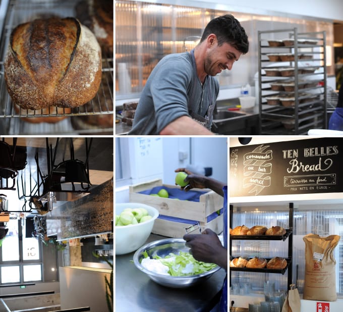 montage of photos from ten belles bakery 