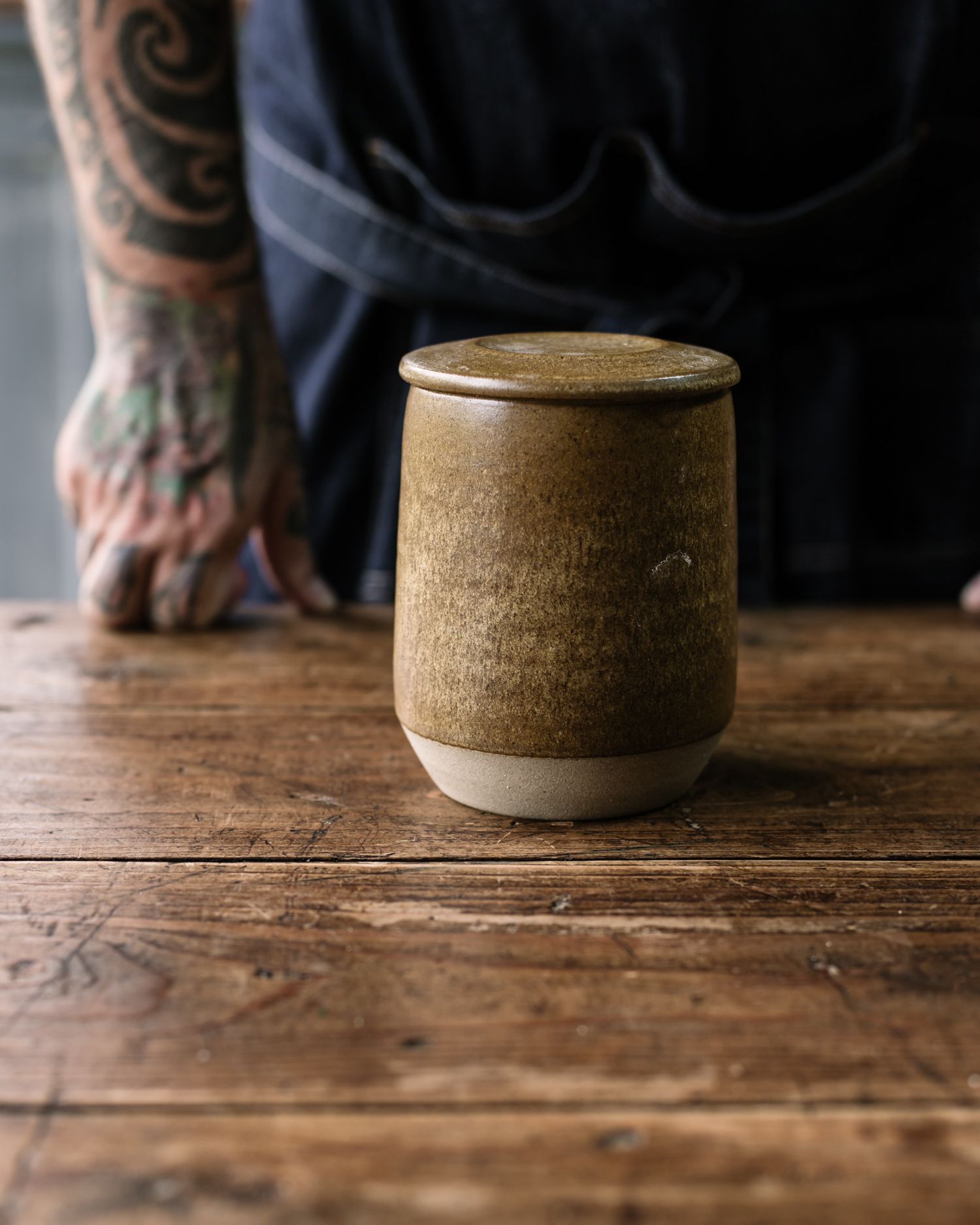 Sourdough Starter Jar Ochre
