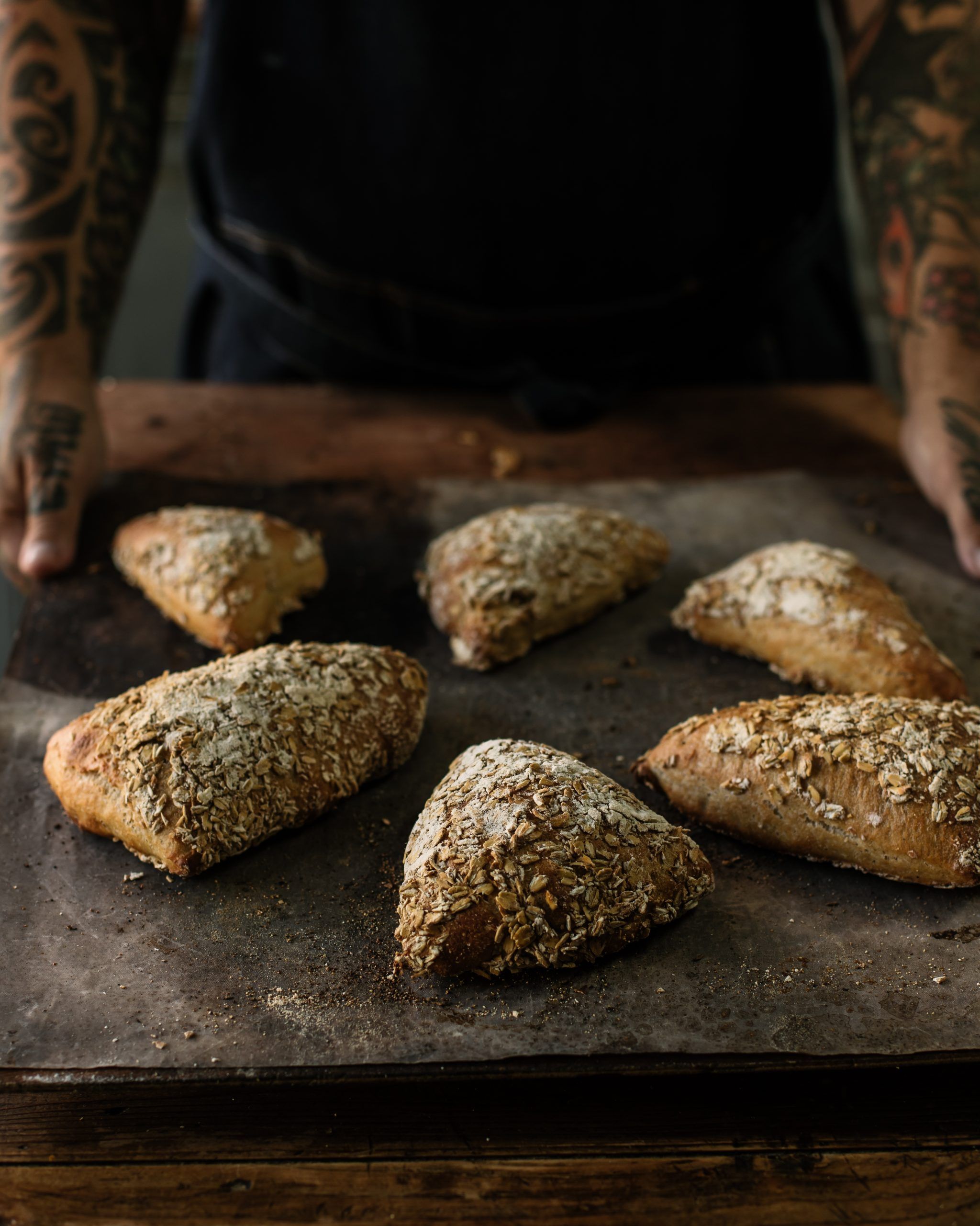 Sourdough Pocket Breads with organic oats