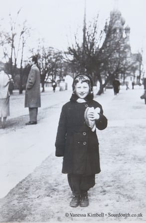 1953 – bread – people 1953 – Girl with bread