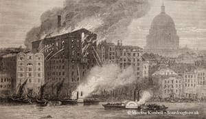 1872 – mill fire – london – uk 1872 – London mill fire – UK