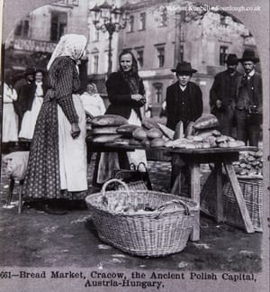 1901 – selling bread cracow – austria hungary 1901 – Selling bread in Cracow – Austria-Hungary