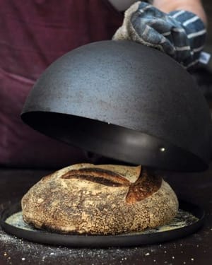 spun iron cloche