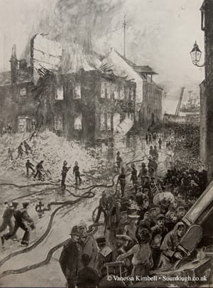 1903 – mill burning 1903 – Burning mill