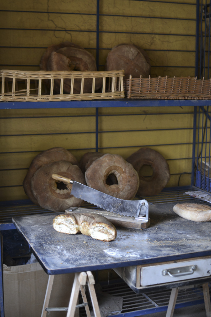 sourdough being cut in france