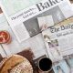 sourdough and coffee on The Telegraph newspaper