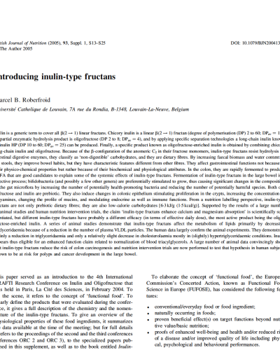 Inulin and gut health