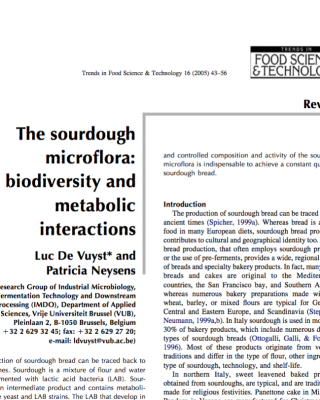 ourdough microflora: biodiversity and metabolic interactions