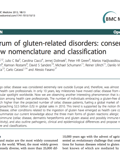 Spectrum of gluten-related disorders