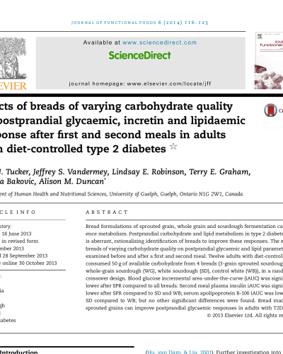 Sourdough and glycemic response