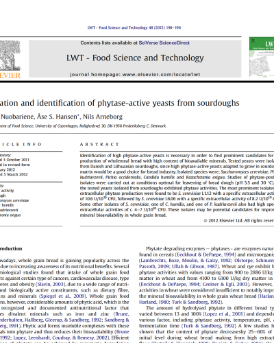 Yeast increases mineral bioavailability in sourdough