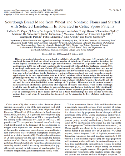 Sourdough and coeliac disease