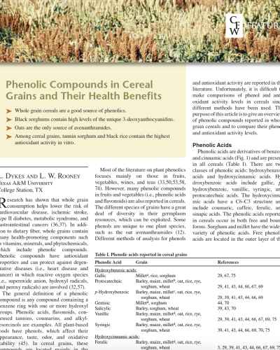 phenolic compounds in wheat