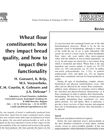 Wheat and bread making process