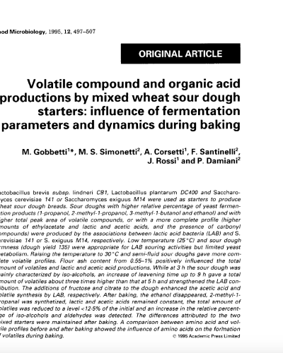 volatile compounds in sourdough
