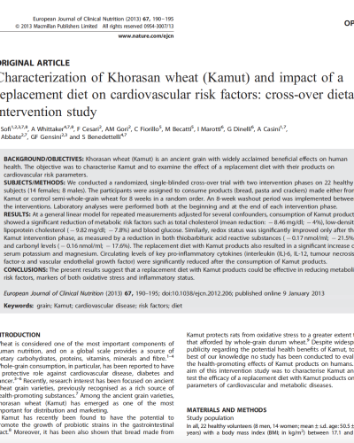 kamut and health benefits