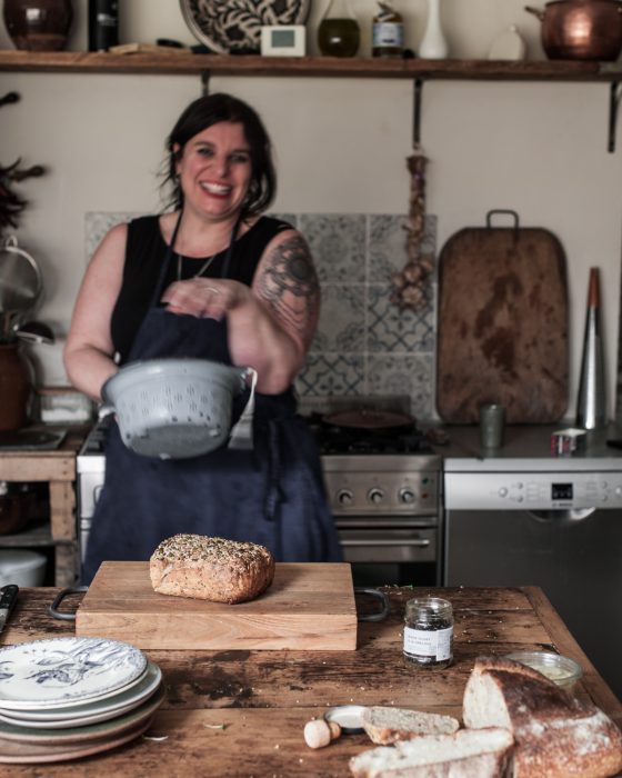 Is sourdough bread good for you? Dr Vanessa kimbell talking about bread and health and sourdough whilst showing a healthy sourdough bread