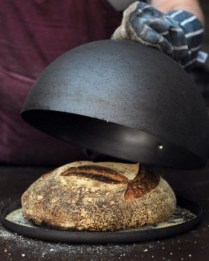 spun iron cloche