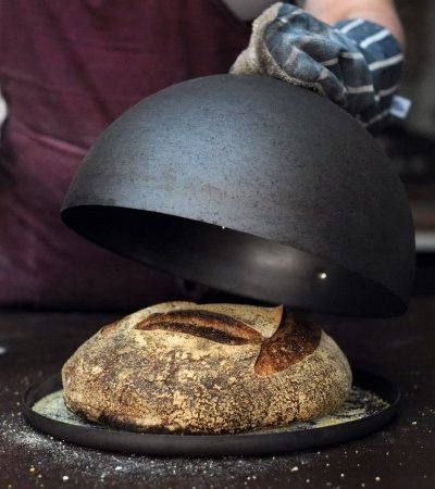 spun iron cloche