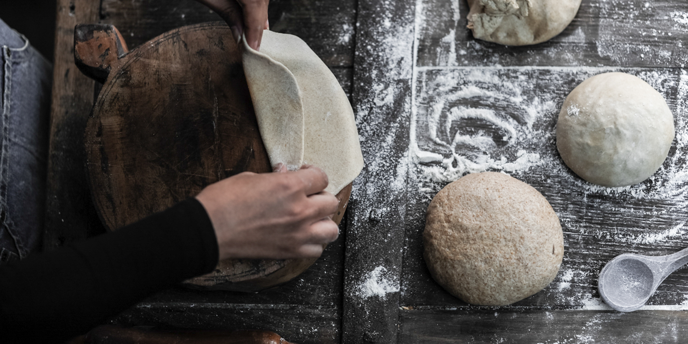 making sourdough Pitta bread