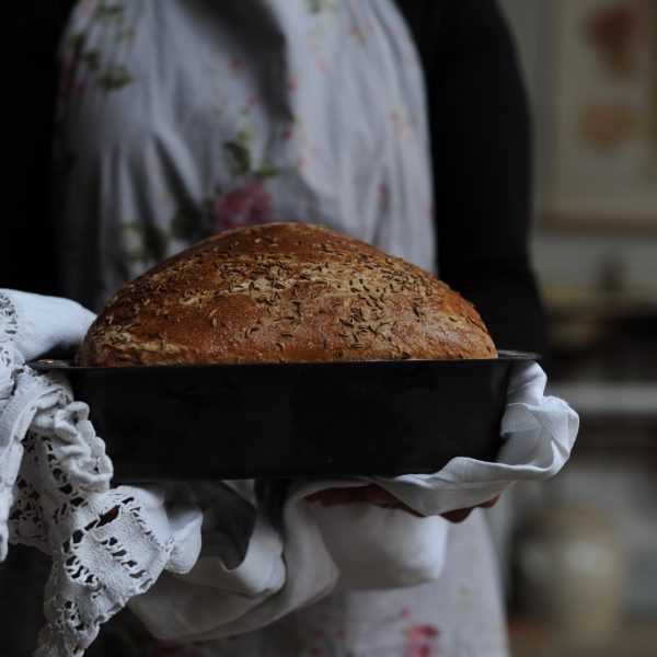 Bread Tin with Bread
