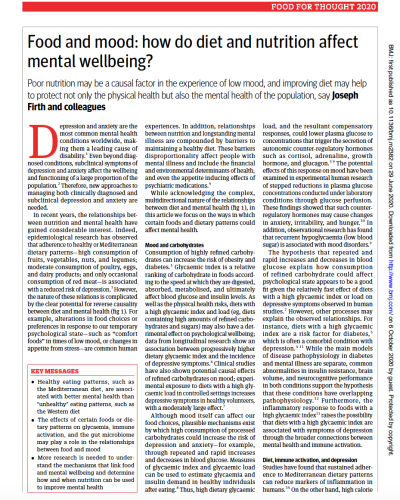 Food and mood: how do diet and nutrition affect mental wellbeing?