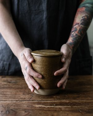 Sourdough Starter Jar Ochre