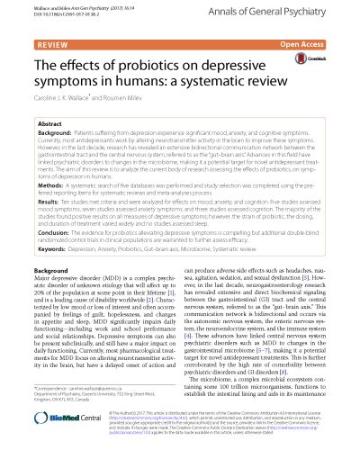 Probiotics and Depression