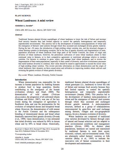 Wheat landraces: A mini review