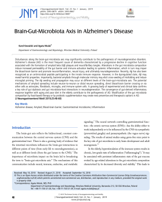 Brain-Gut-Microbiota Axis in Alzheimer’s Disease