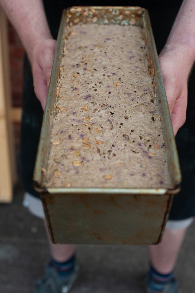 Proven Bread as it is proofing.