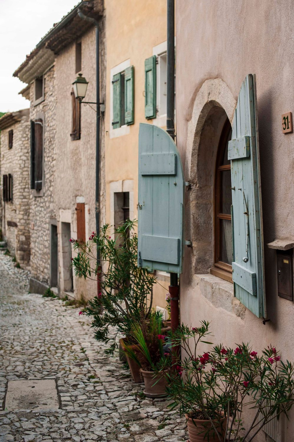 A rural street view in france